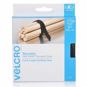 Velcro One-Wrap Adjustable Black 25Mm X 5M VEL25578 0