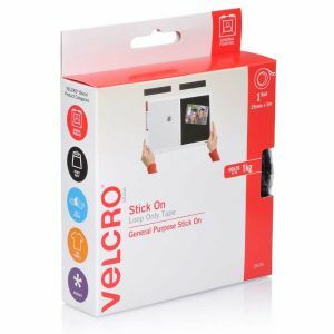 Velcro Velcro Stick On Tape Loop Black, 25Mm X 5M VEL25576 0