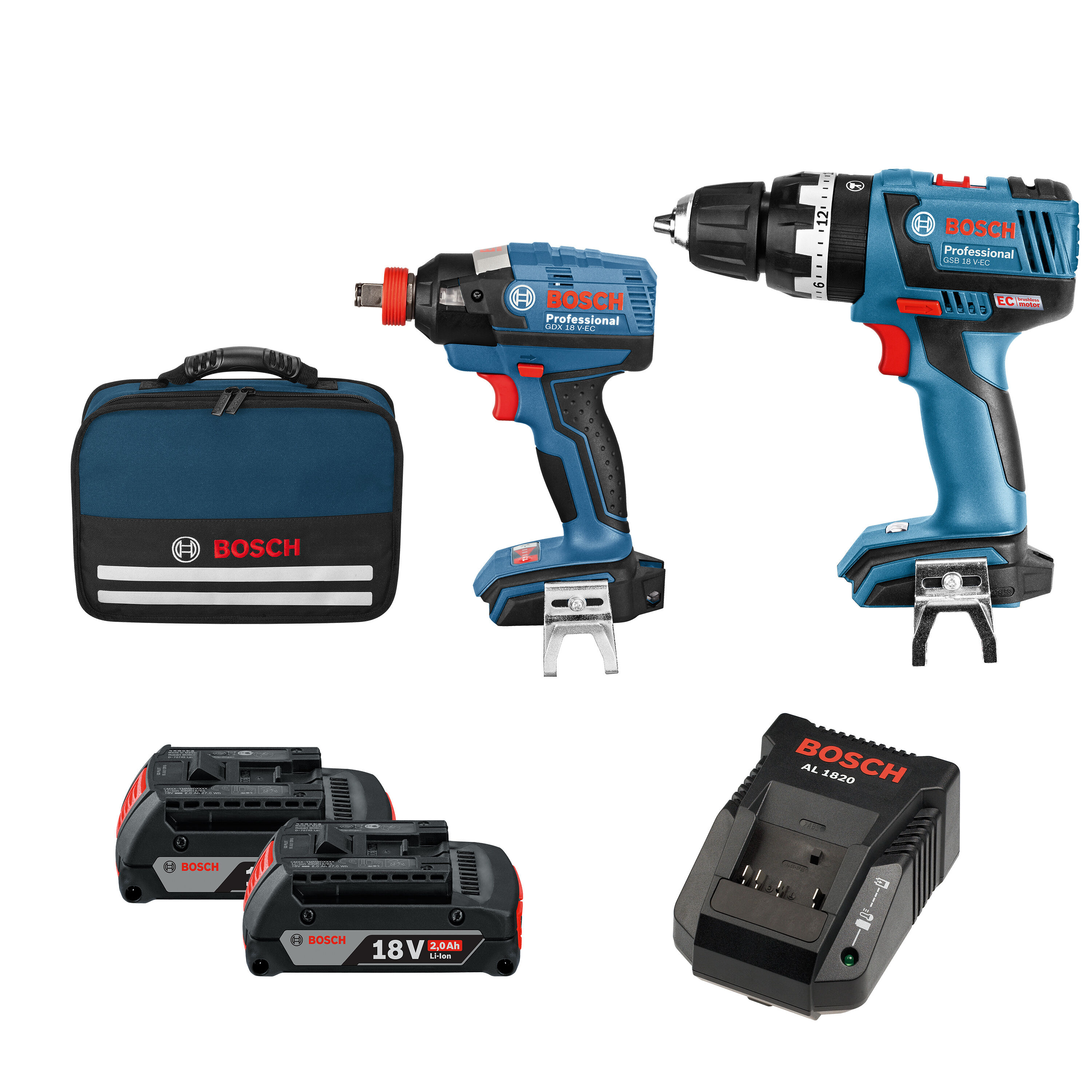 BOSCH 0615990J4K 18V BRUSHLESS 2 PIECE 2 X 3.0AH COMBO KIT